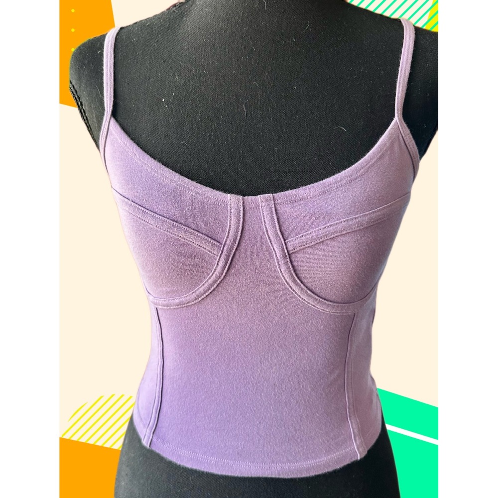 Hollister Gilly Hicks Lavender Purple Corset Seam Camisole Tank Top‎ 339L3397 XS